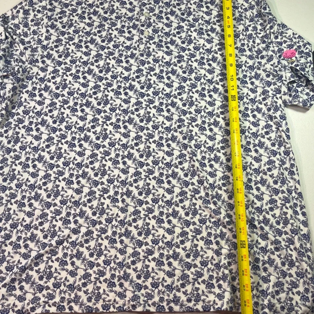 Polo Ralph Lauren RLX Men's Gold Polo Xl Floral EUC Sharp pattern